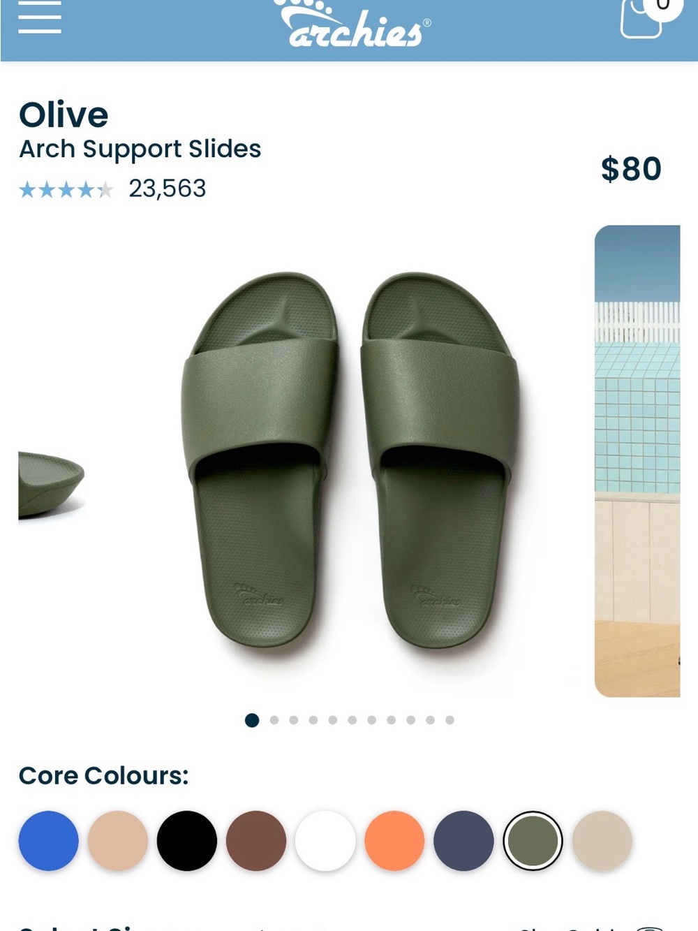 Archies Olive Slide Sandals — Women’s Comfortable Arch Support